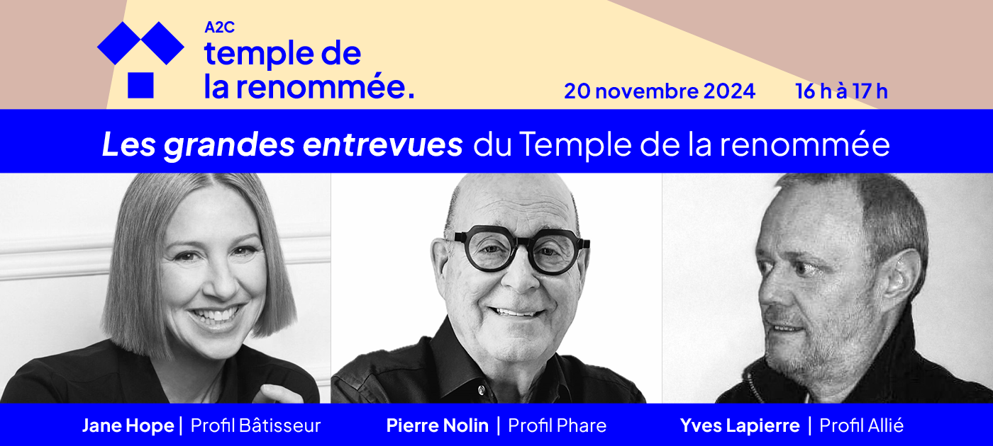 Jane Hope, Pierre Nolin et Yves Lapierre, lauréat.es 2024 au Temple de la renommée de l'A2C